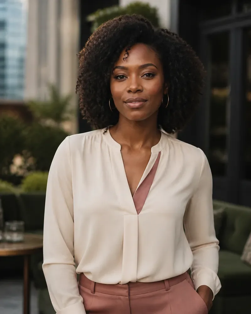 A stylish Atlanta sugar baby in a modern city setting