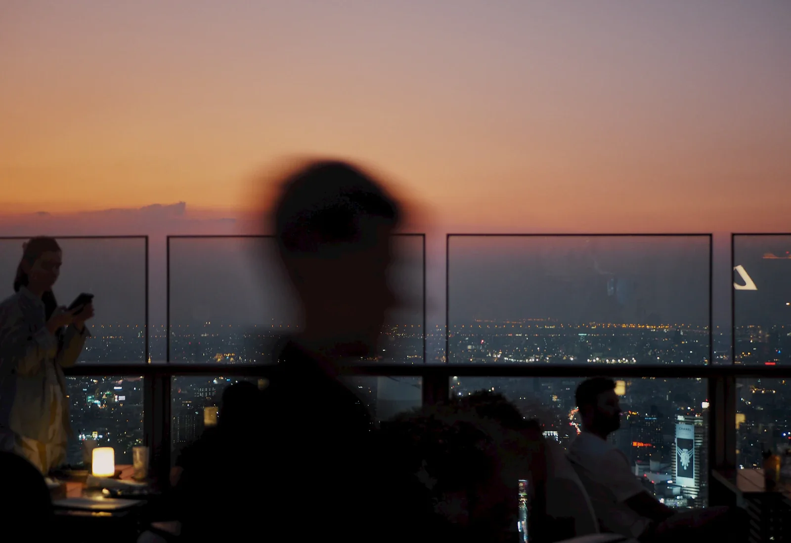 Sunset cocktails on an Atlanta rooftop